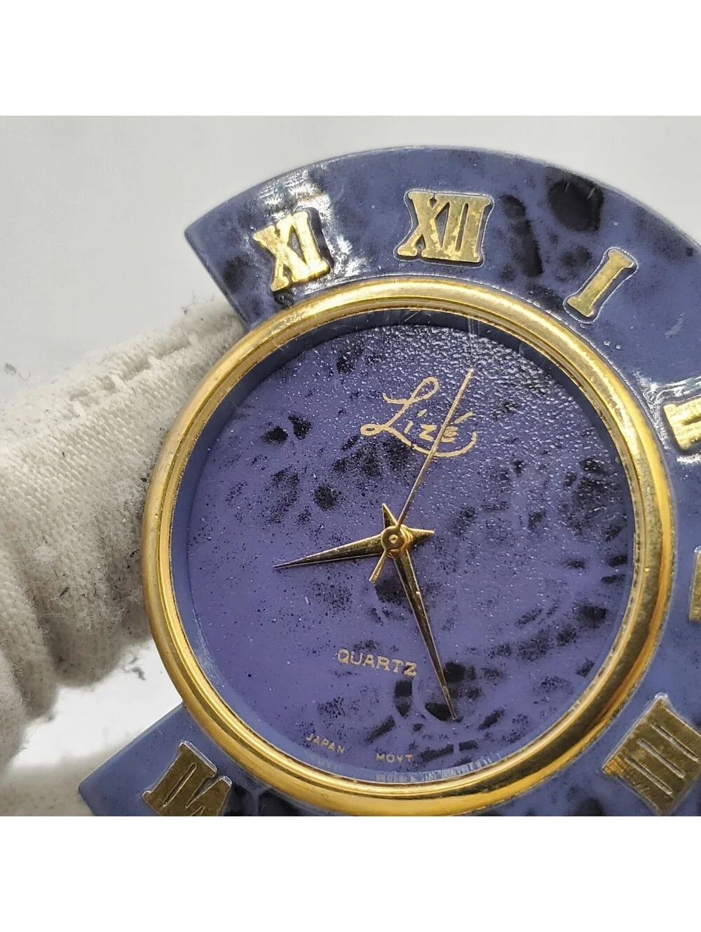 Lize Purple Roman Numerals Bezel Quartz Watch Womens 41mm - 49mm New Battery